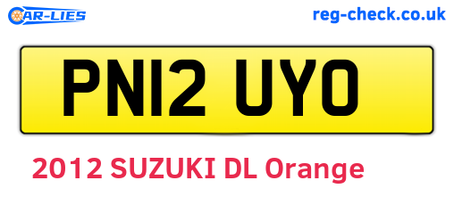 PN12UYO are the vehicle registration plates.