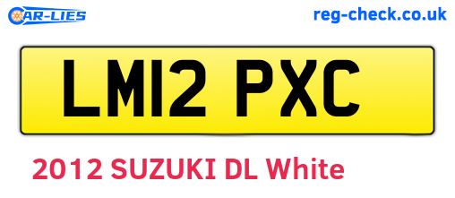 LM12PXC are the vehicle registration plates.
