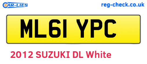 ML61YPC are the vehicle registration plates.