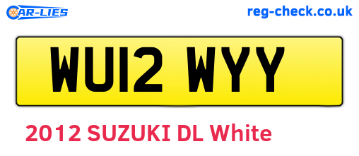 WU12WYY are the vehicle registration plates.