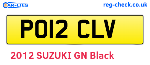 PO12CLV are the vehicle registration plates.