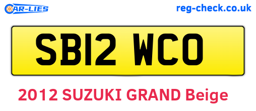 SB12WCO are the vehicle registration plates.