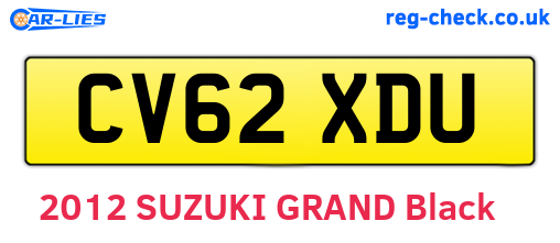 CV62XDU are the vehicle registration plates.