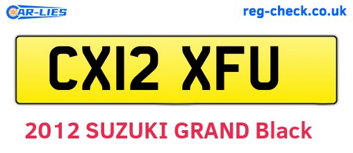CX12XFU are the vehicle registration plates.