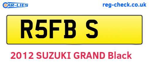 R5FBS are the vehicle registration plates.