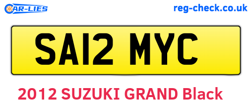 SA12MYC are the vehicle registration plates.