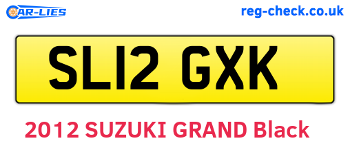 SL12GXK are the vehicle registration plates.