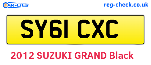 SY61CXC are the vehicle registration plates.