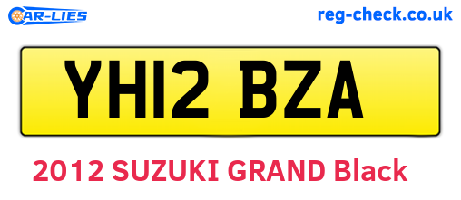 YH12BZA are the vehicle registration plates.