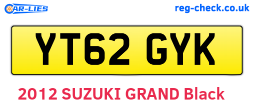 YT62GYK are the vehicle registration plates.