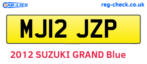 MJ12JZP are the vehicle registration plates.