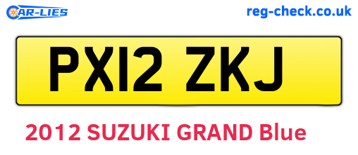 PX12ZKJ are the vehicle registration plates.