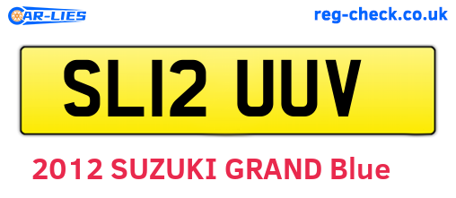 SL12UUV are the vehicle registration plates.