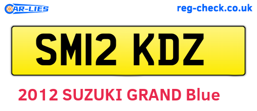 SM12KDZ are the vehicle registration plates.
