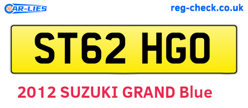 ST62HGO are the vehicle registration plates.