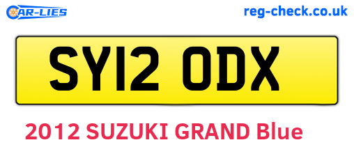 SY12ODX are the vehicle registration plates.