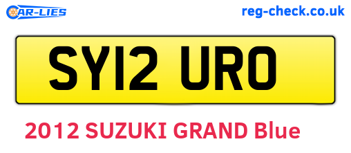 SY12URO are the vehicle registration plates.