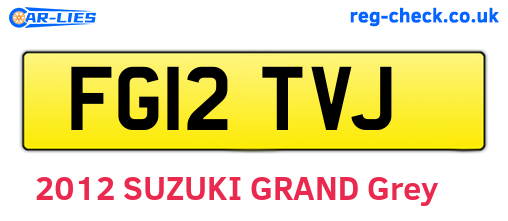 FG12TVJ are the vehicle registration plates.