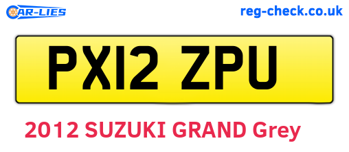PX12ZPU are the vehicle registration plates.