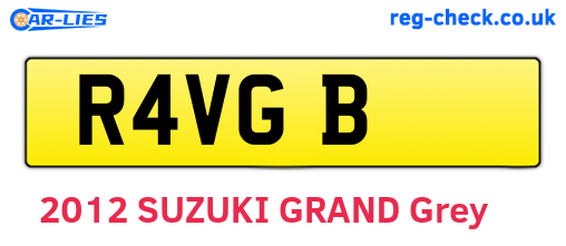 R4VGB are the vehicle registration plates.