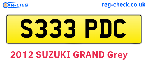 S333PDC are the vehicle registration plates.