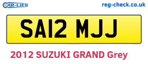 SA12MJJ are the vehicle registration plates.