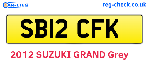 SB12CFK are the vehicle registration plates.