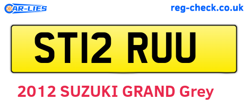 ST12RUU are the vehicle registration plates.