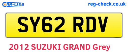 SY62RDV are the vehicle registration plates.