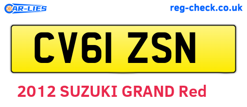 CV61ZSN are the vehicle registration plates.