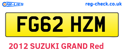 FG62HZM are the vehicle registration plates.