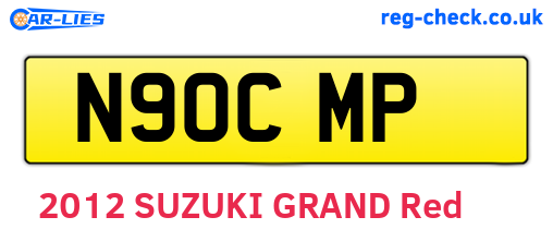 N90CMP are the vehicle registration plates.