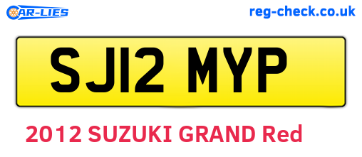 SJ12MYP are the vehicle registration plates.