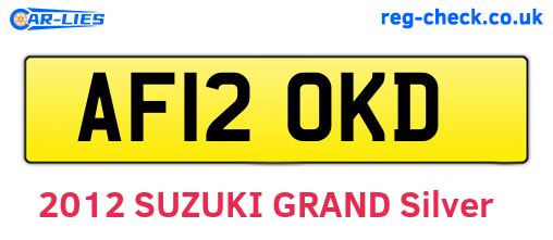 AF12OKD are the vehicle registration plates.