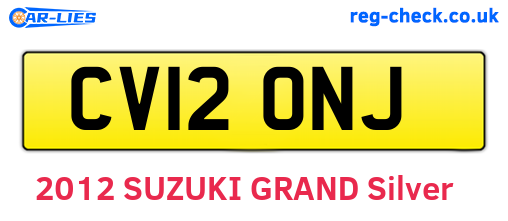 CV12ONJ are the vehicle registration plates.