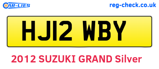 HJ12WBY are the vehicle registration plates.