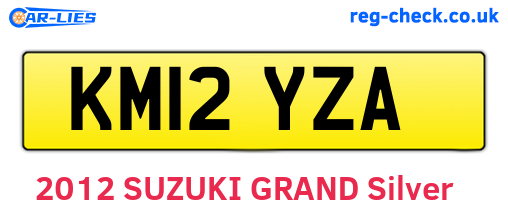 KM12YZA are the vehicle registration plates.
