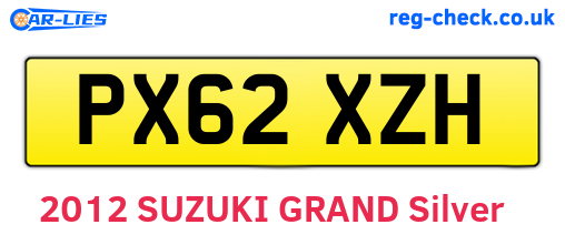 PX62XZH are the vehicle registration plates.