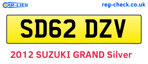 SD62DZV are the vehicle registration plates.