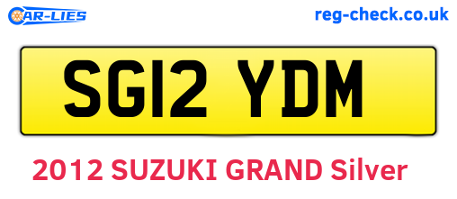 SG12YDM are the vehicle registration plates.