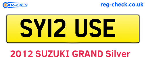 SY12USE are the vehicle registration plates.