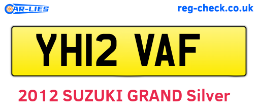 YH12VAF are the vehicle registration plates.