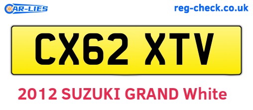 CX62XTV are the vehicle registration plates.