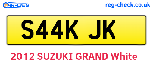 S44KJK are the vehicle registration plates.