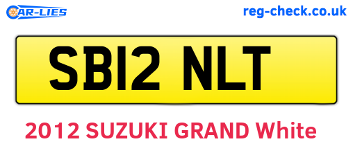 SB12NLT are the vehicle registration plates.