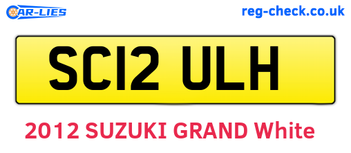 SC12ULH are the vehicle registration plates.