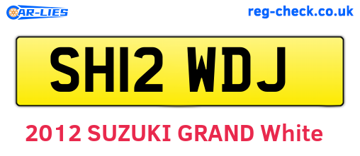 SH12WDJ are the vehicle registration plates.
