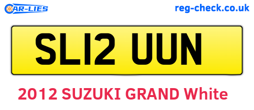 SL12UUN are the vehicle registration plates.
