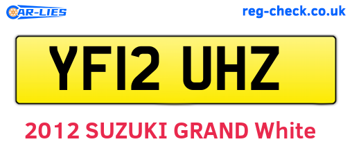 YF12UHZ are the vehicle registration plates.