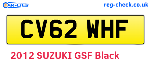 CV62WHF are the vehicle registration plates.